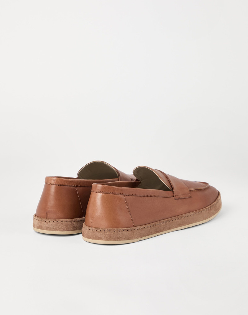 Brunello Cucinelli Soft calfskin loafer sneakers outlook