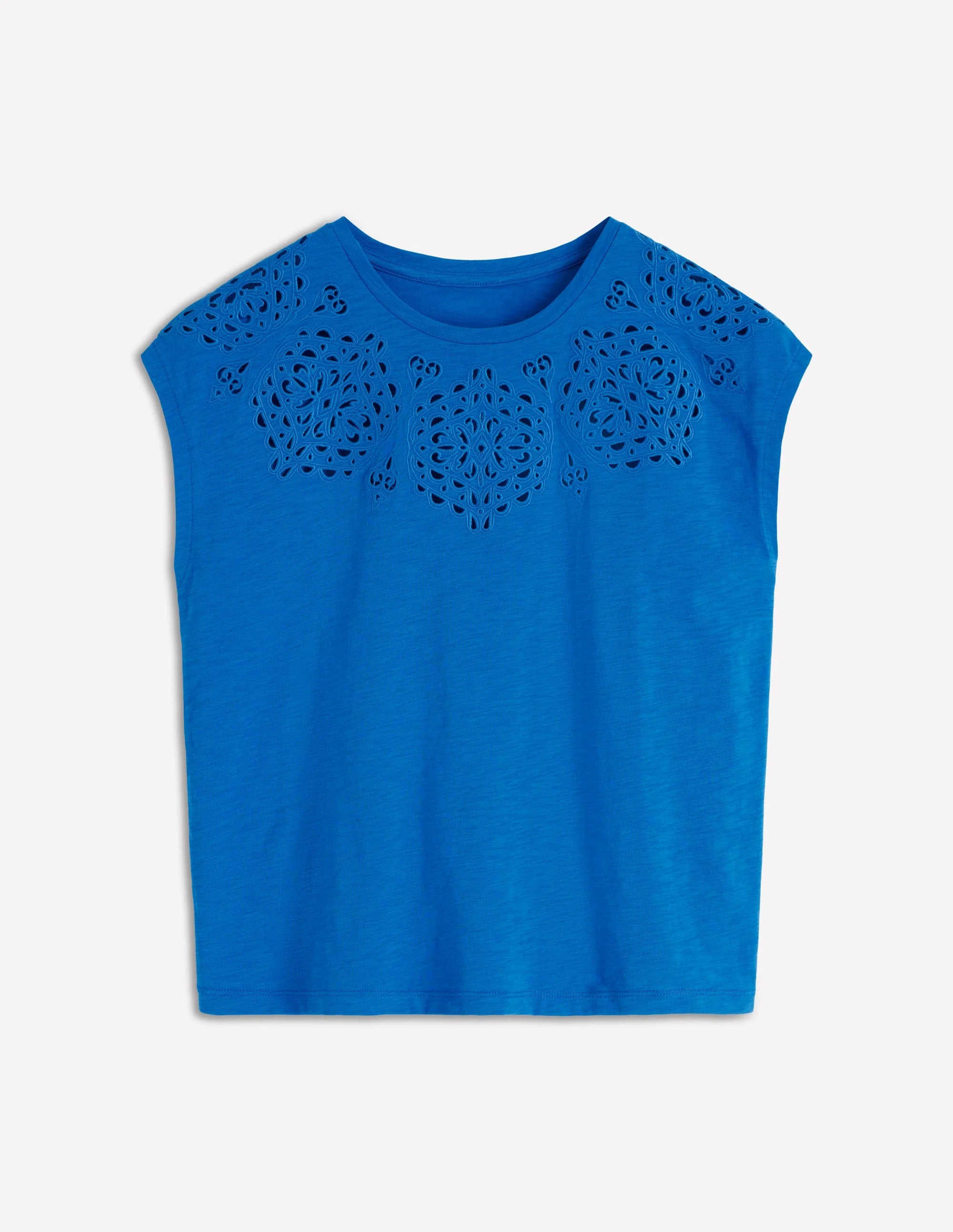 Willow Broderie T-shirt-Directoire Blue - 1