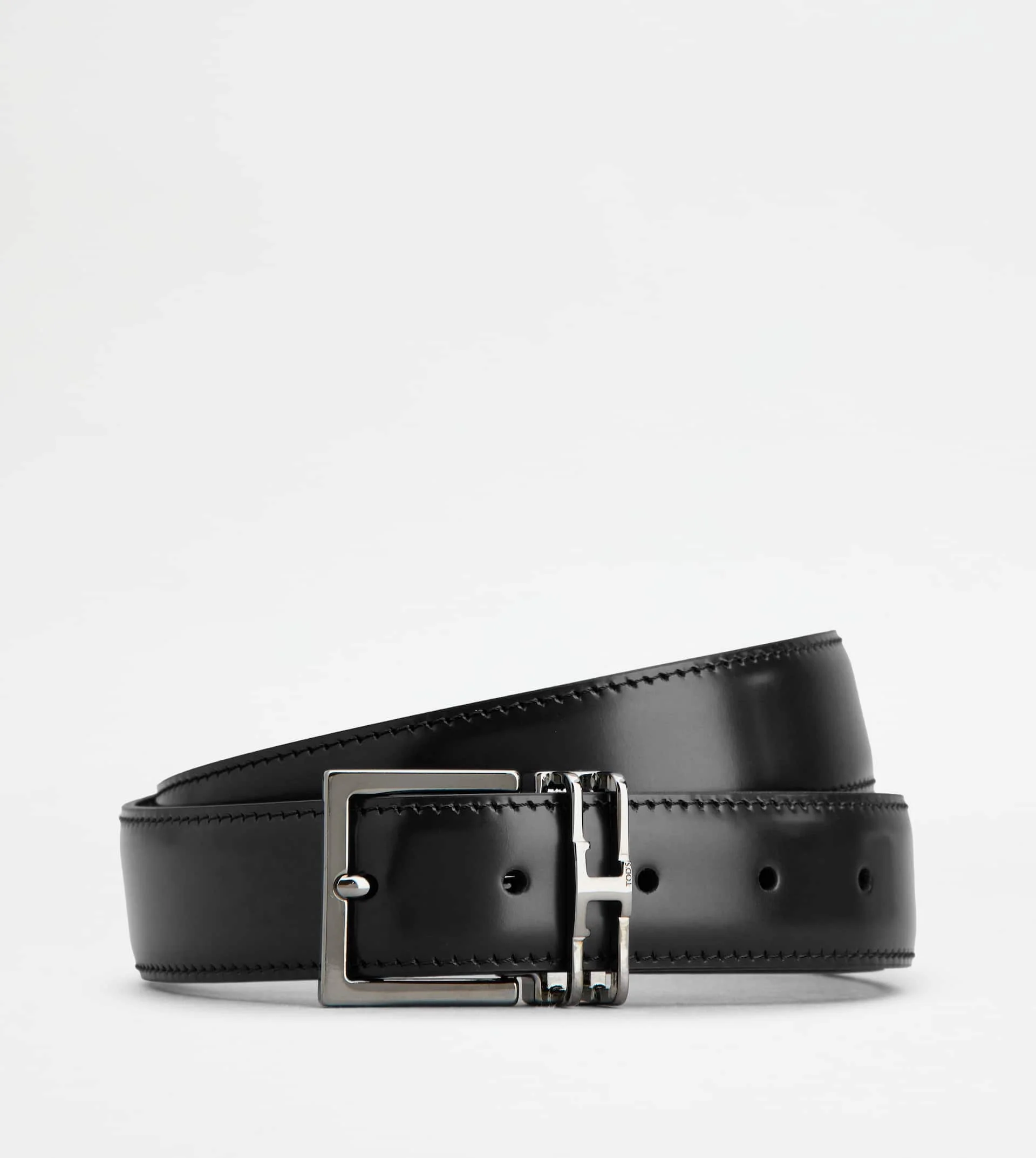REVERSIBLE BELT IN LEATHER - BROWN - 1