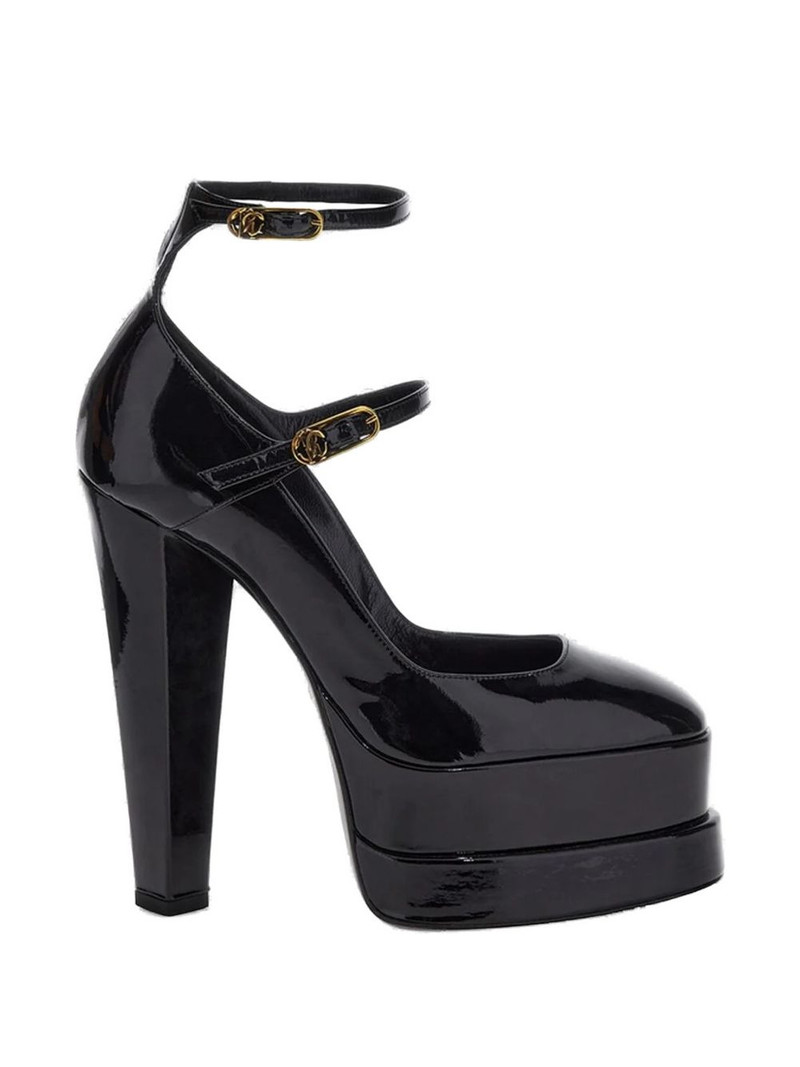 buckle strap platform pumps 1
