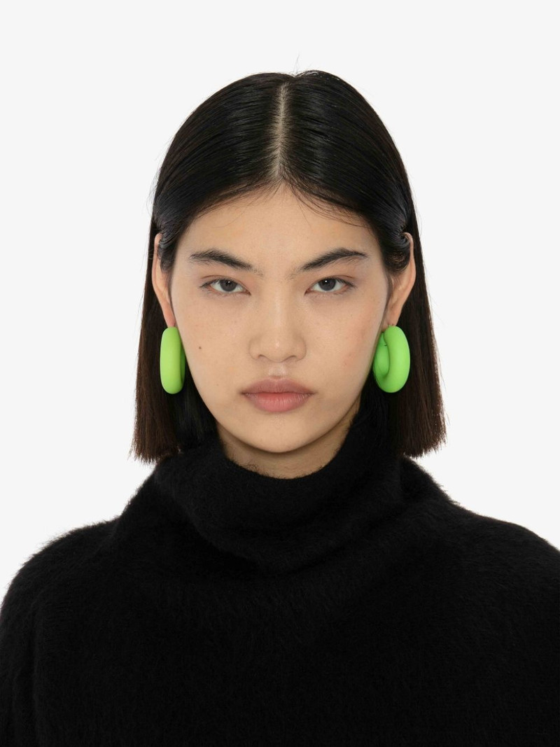JW Anderson BUMPER-TUBE HOOP EARRINGS outlook