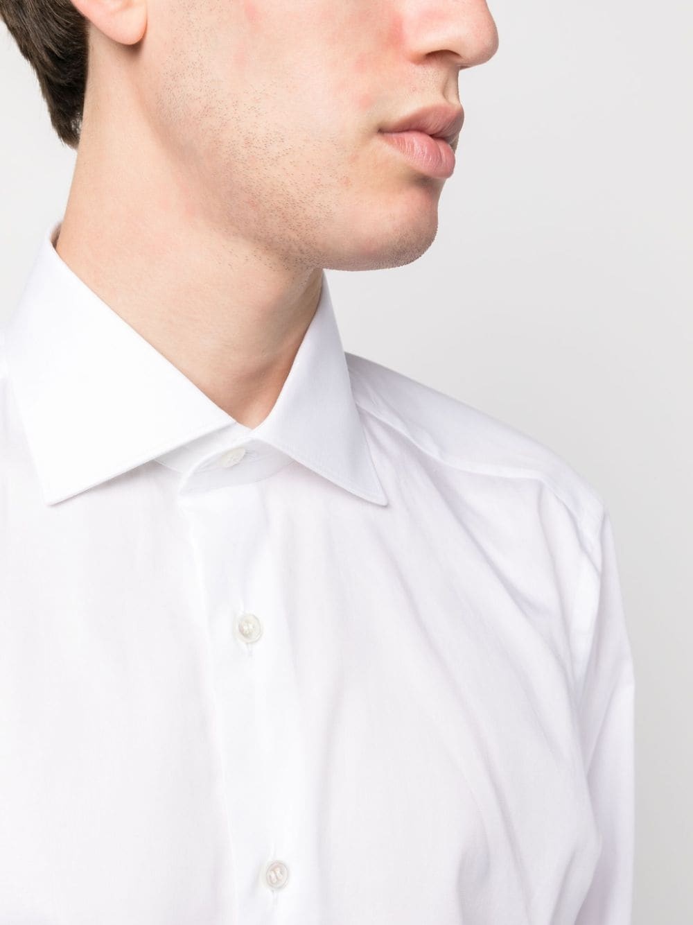 long-sleeved poplin shirt - 5