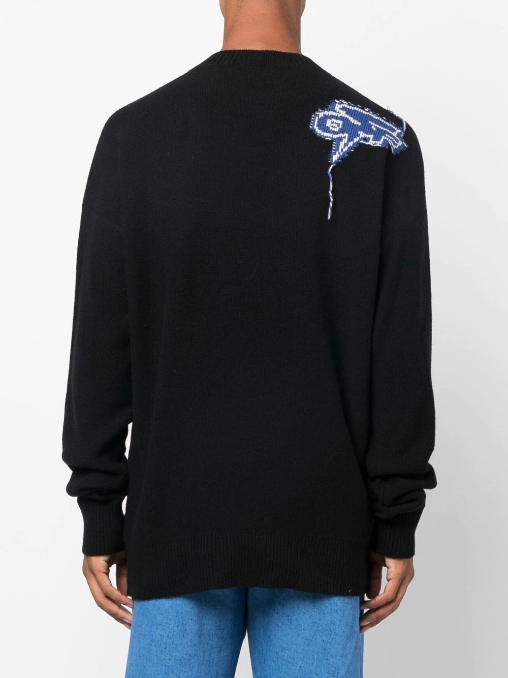 Arrows-intarsia wool jumper - 4
