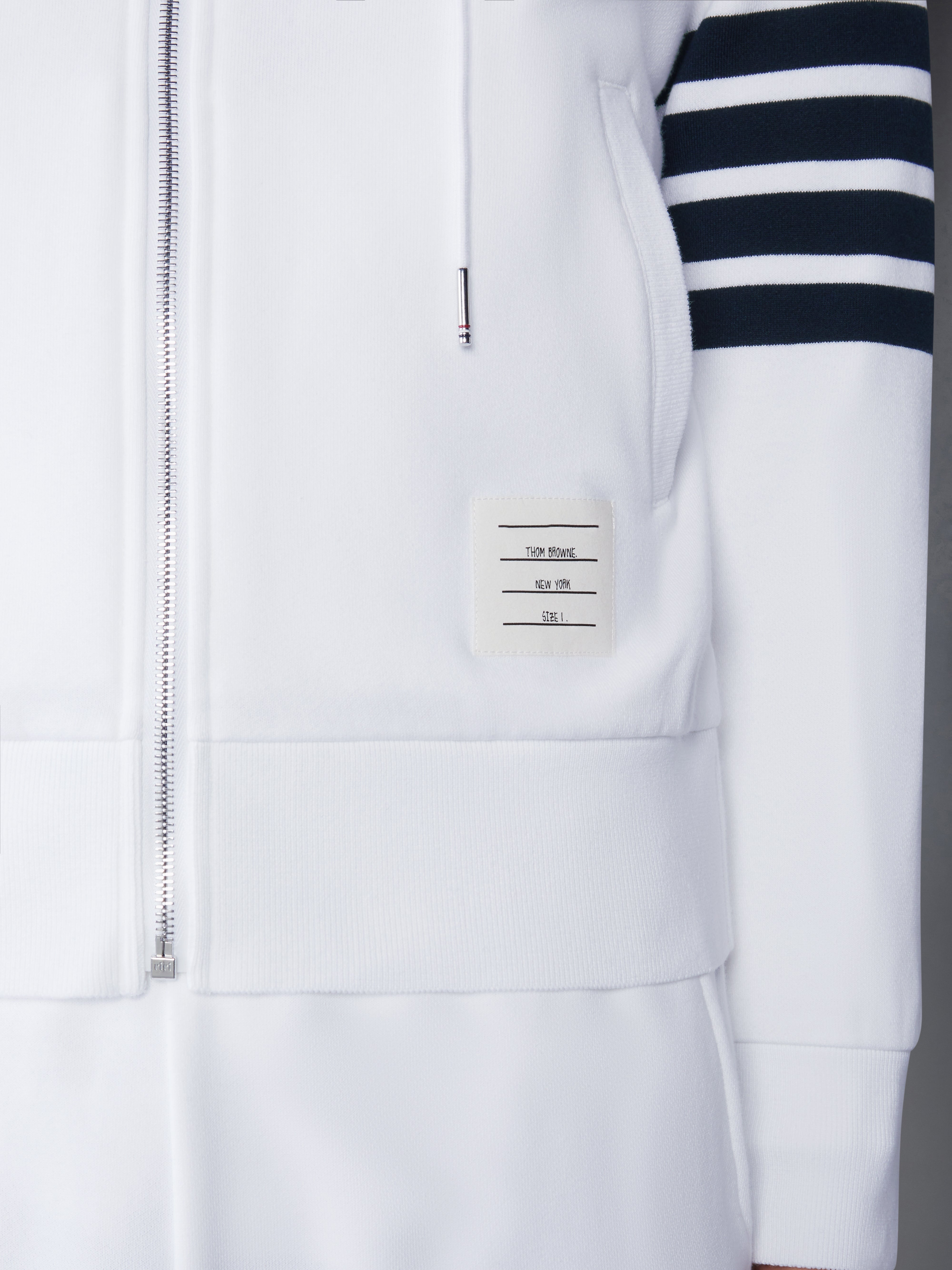 CLASSIC LOOPBACK 4-BAR ZIP UP HOODIE - 5