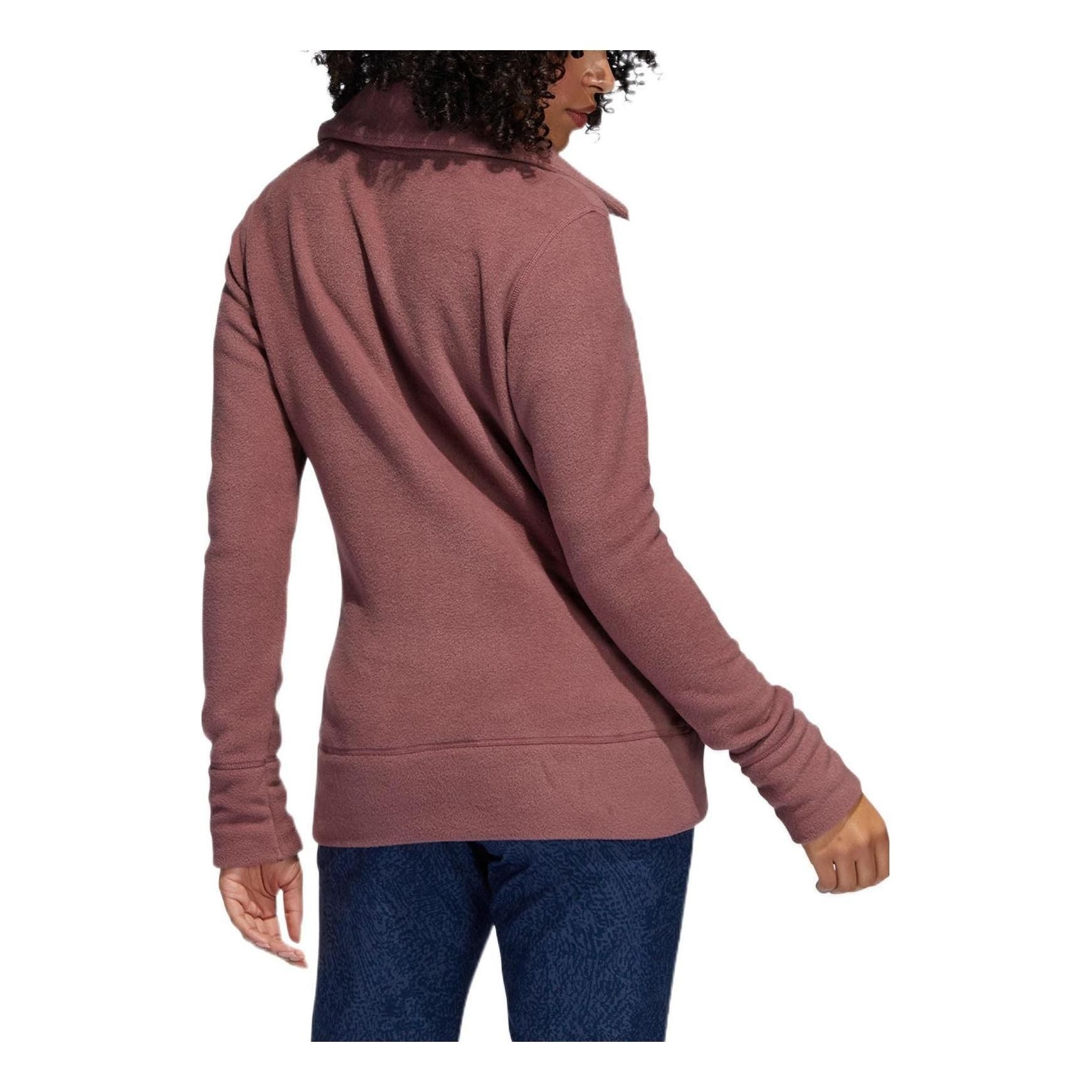 (WMNS) adidas Polar Fleece Jacket 'Burgundy' HG6984 - 3