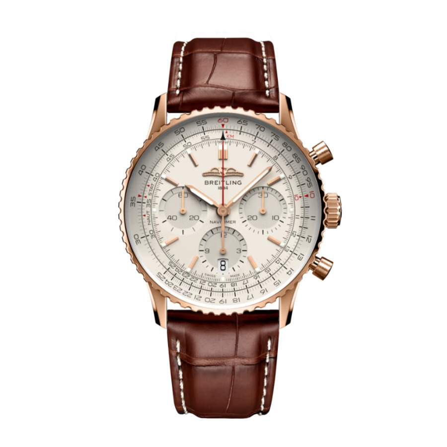 Breitling Navitimer Chronograph Automatic Chronometer Silver Dial Men's Watch RB0139211G1P1 - 1
