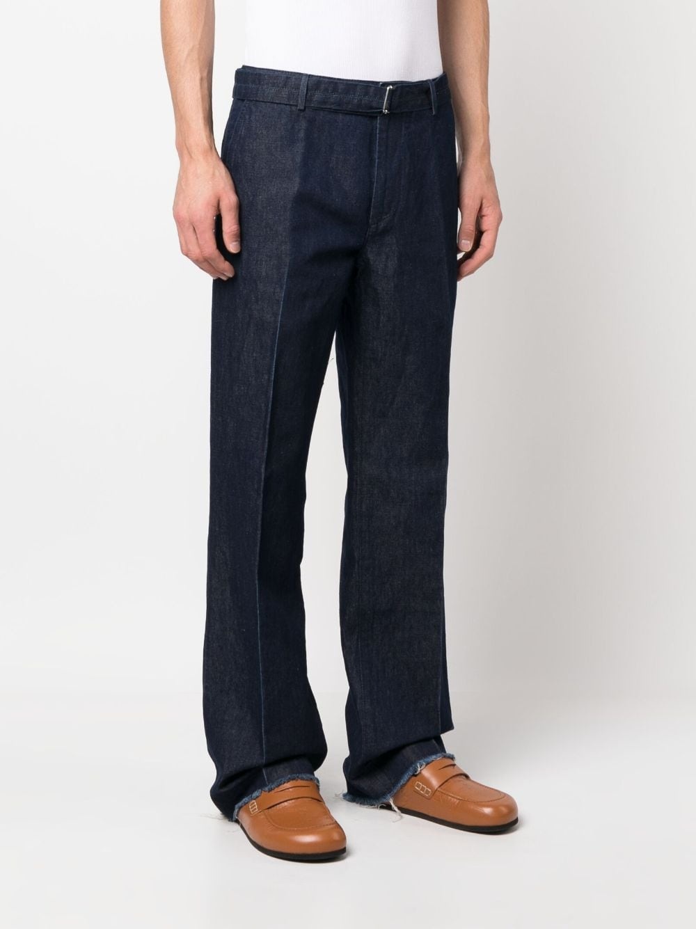buckle-waist straight-leg jeans - 3