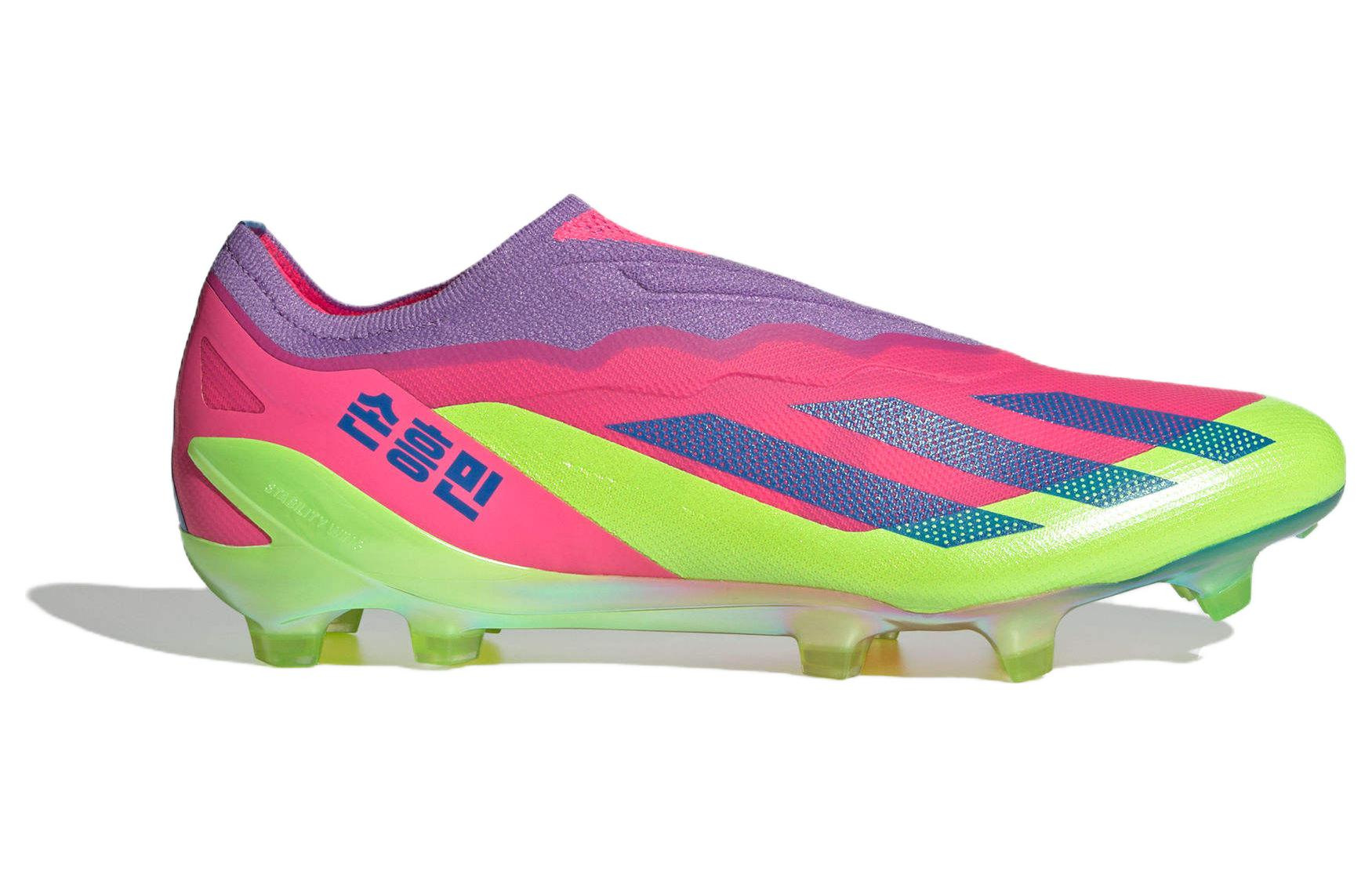 adidas X Crazyfast Son.1 Laceless Firm Ground Boots 'Lucid Lemon Royal Pink' IF0416 - 2