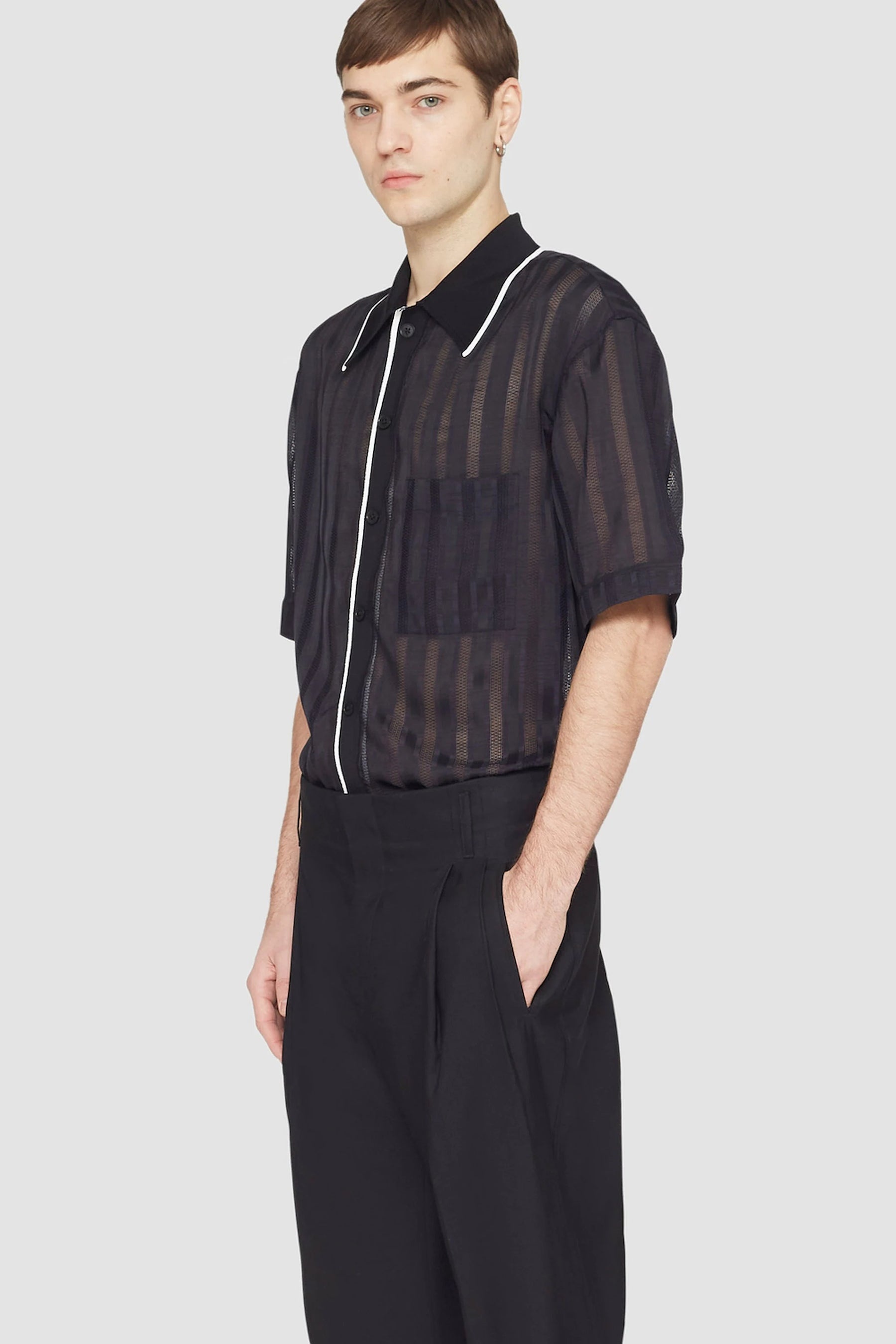 Double Pleat Tapered Trouser - 4