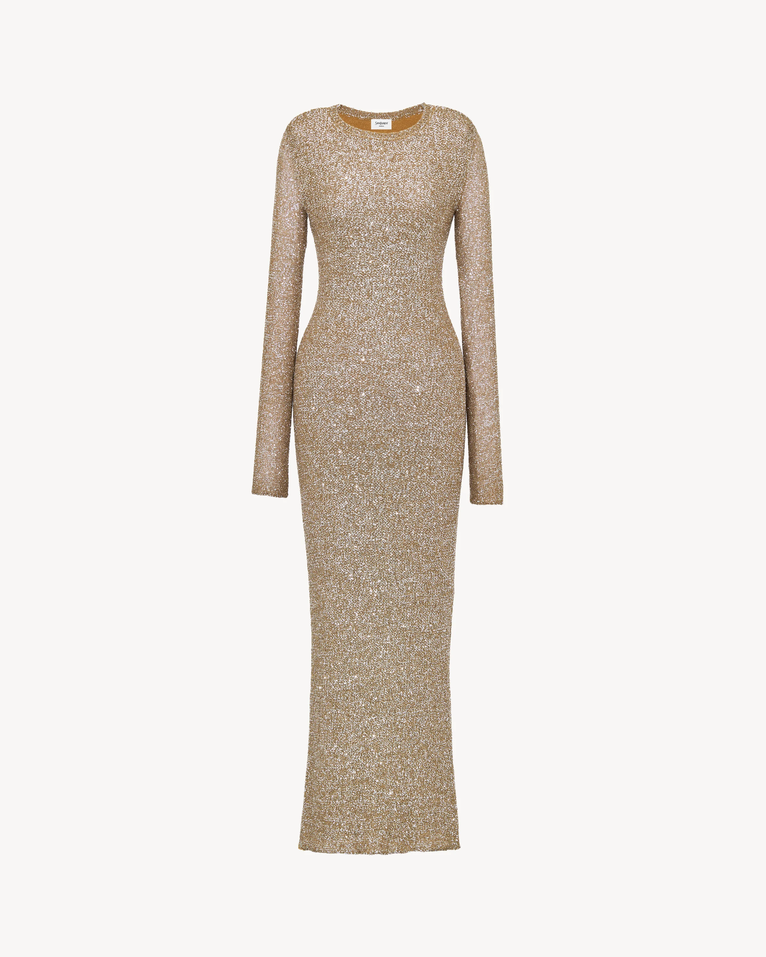 LONG SEQUIN DRESS IN KNIT - 1
