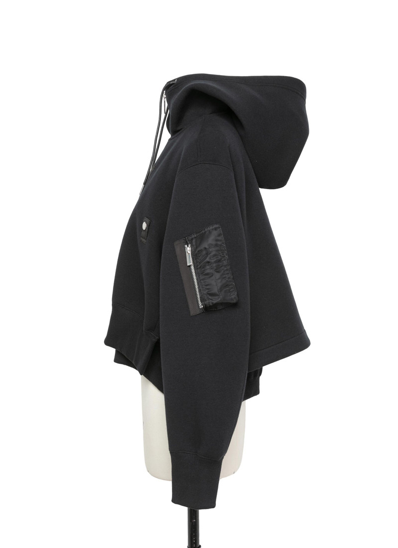 sacai Sponge Sweat x Nylon Twill Hoodie outlook
