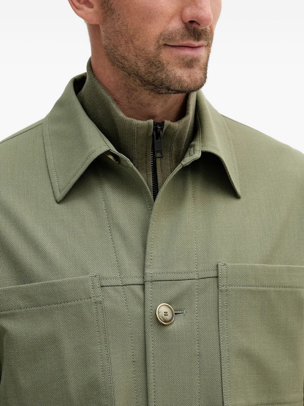 buttoned shirt jacket - 3