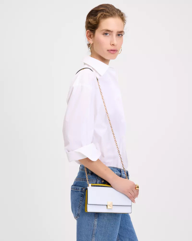 kate spade Deco Colorblocked Mini Flap Chain Crossbody outlook