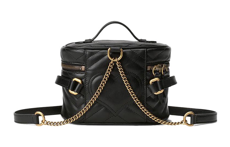 (WMNS) Gucci GG Marmont Series Backpackmini Black 598594-DTDCT-1000 - 6