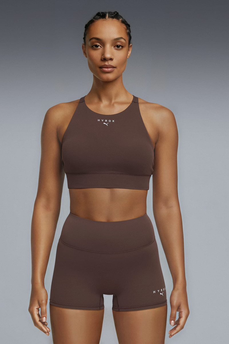 PUMA PUMA x HYROX Shapeluxe High Neck Women's Moisture Wicking, Mid Impact Sports Bra outlook