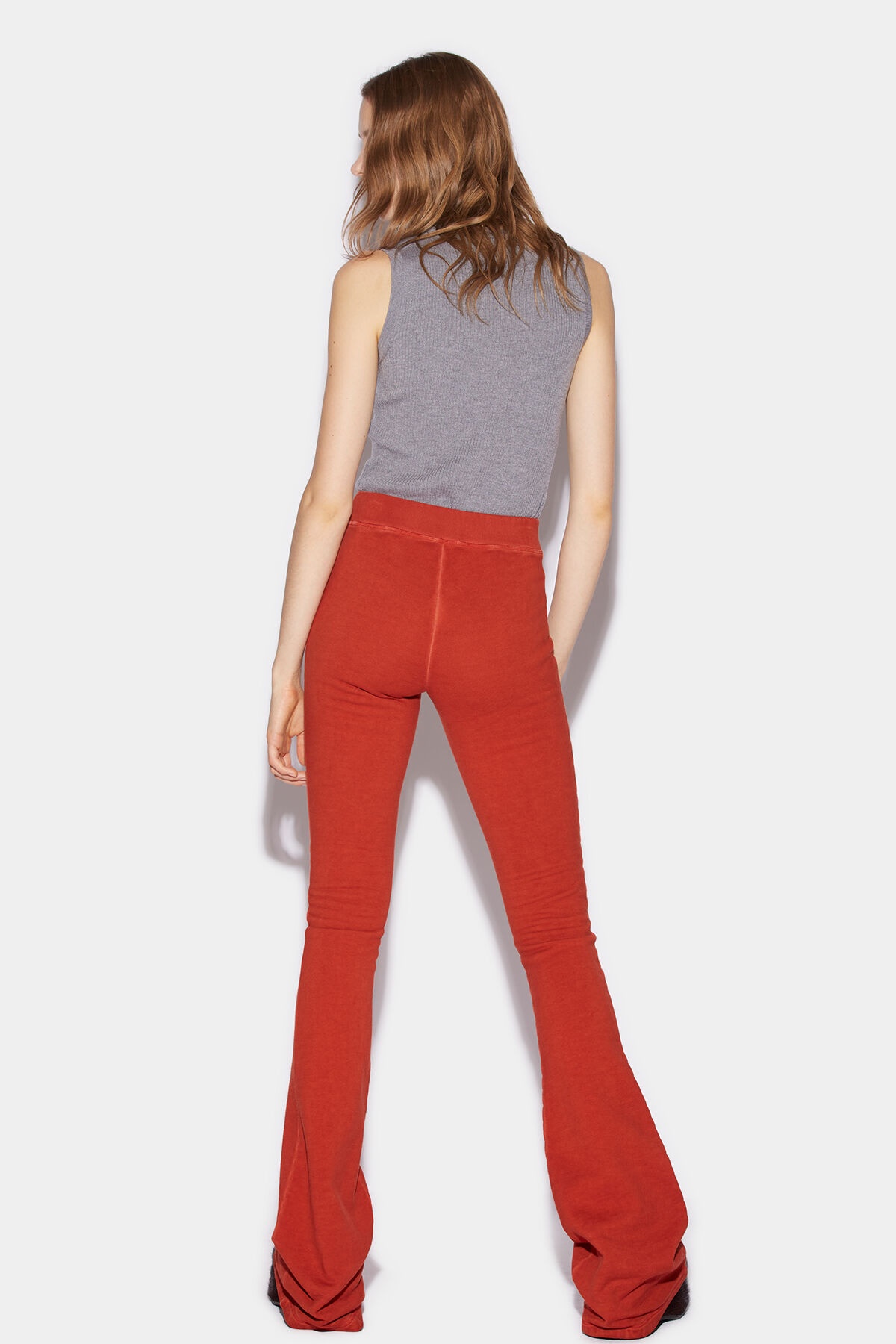 FLARED HIGH WAISTED LONG PANTS - 2
