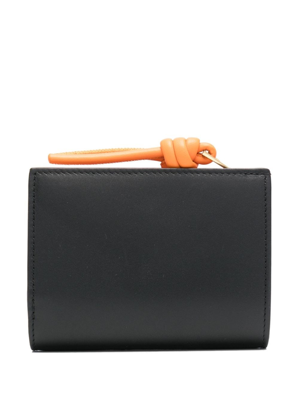 Knot leather compact wallet - 2