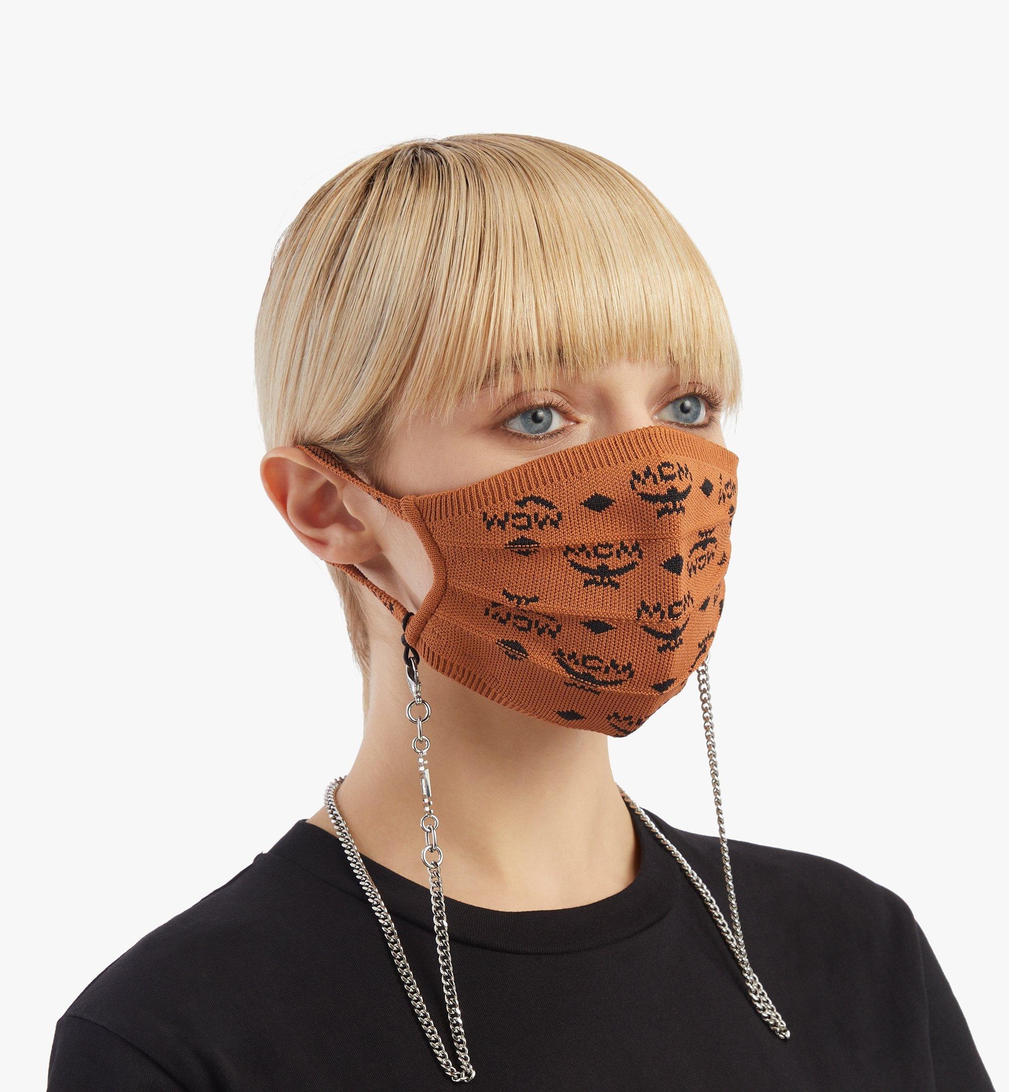 Monogram Knit Face Accessory with Chain - 6