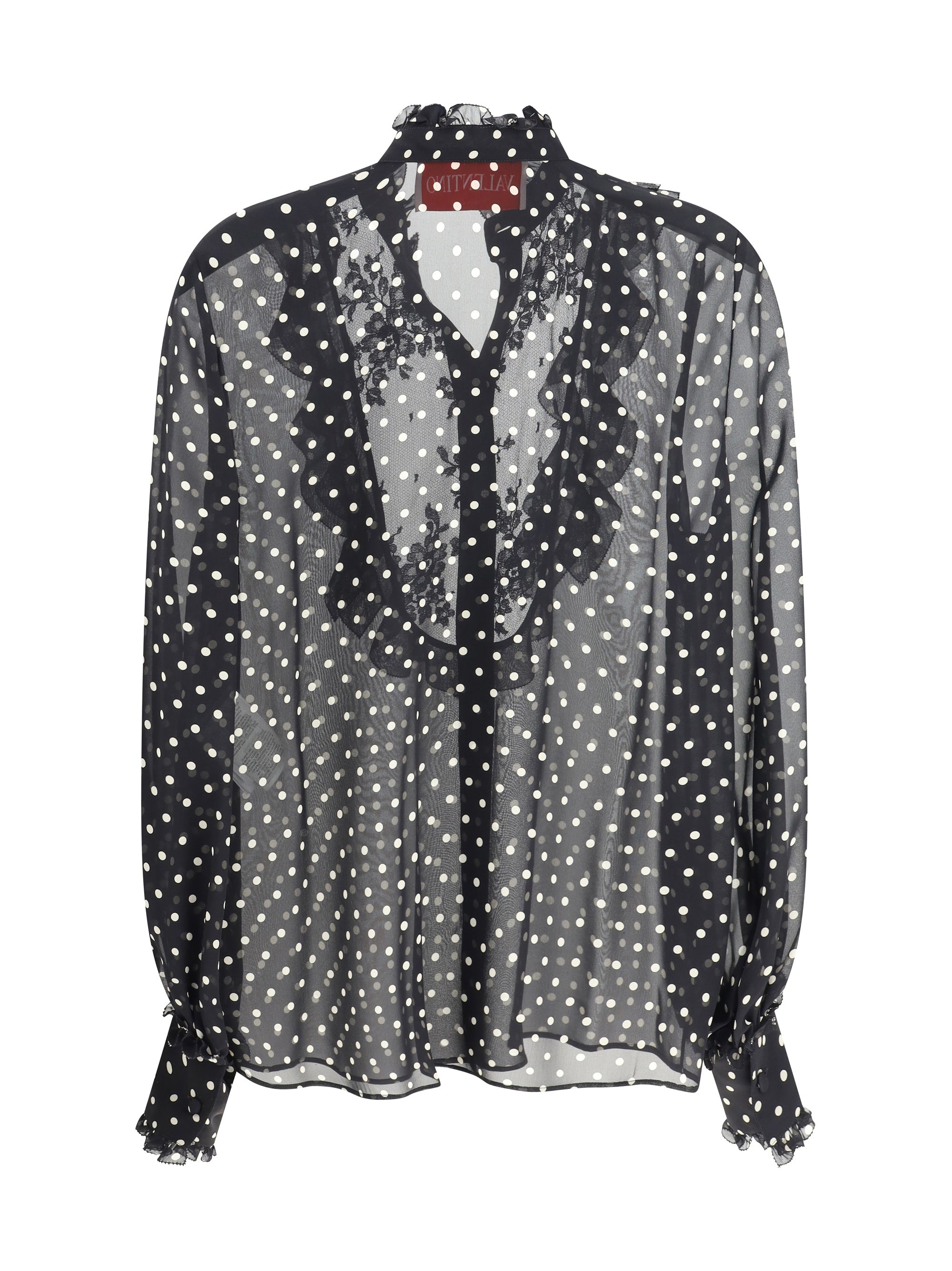 Valentino Women Shirt | Pattern | Light Georgette Pois M - 2