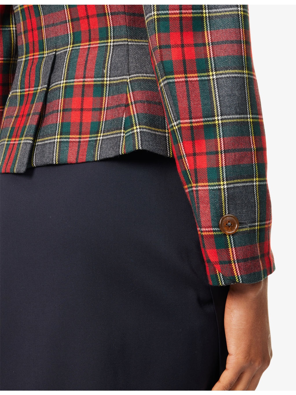 Drunken Check-Print Wool Blazer - 6
