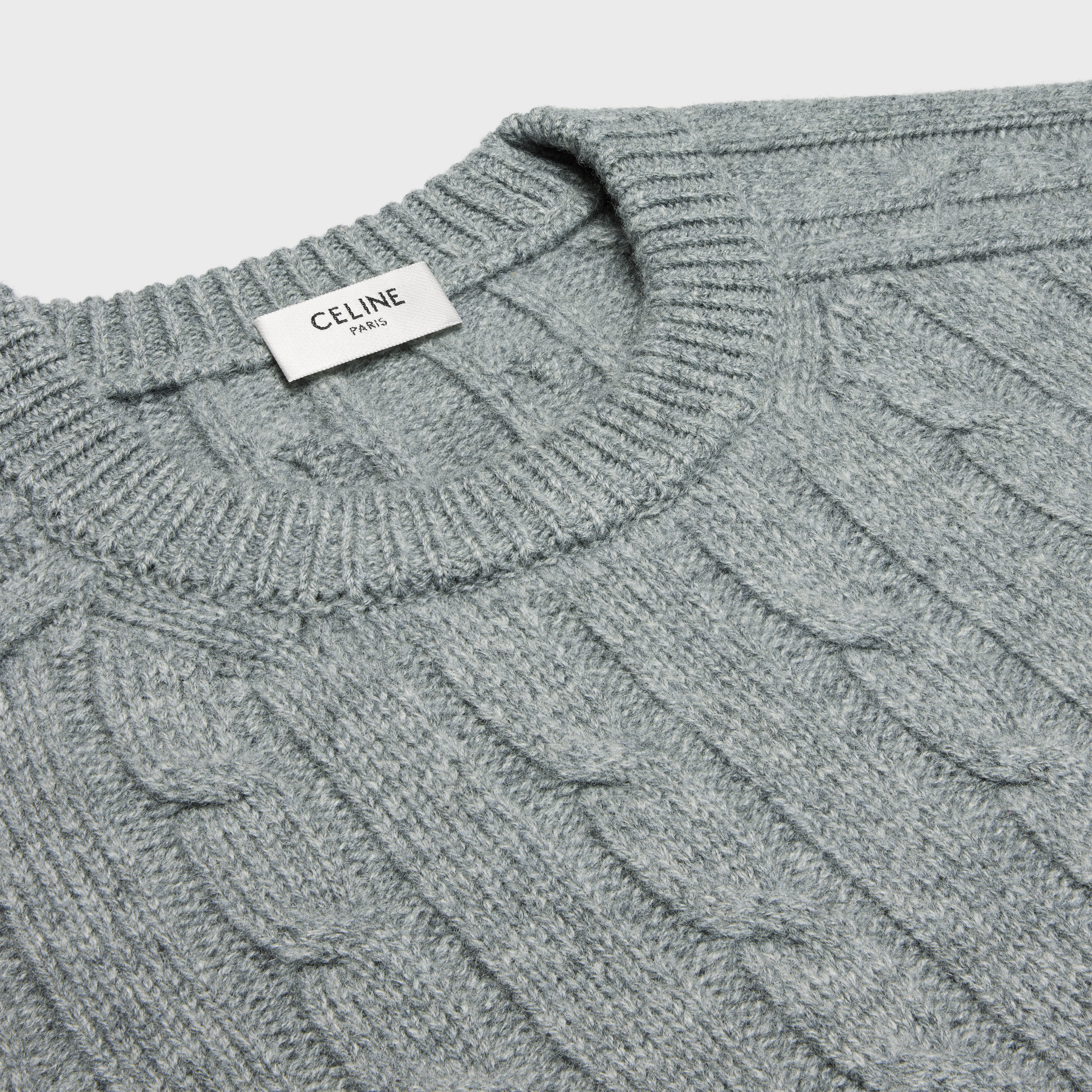 cable-knit triomphe sweater in cashmere - 3