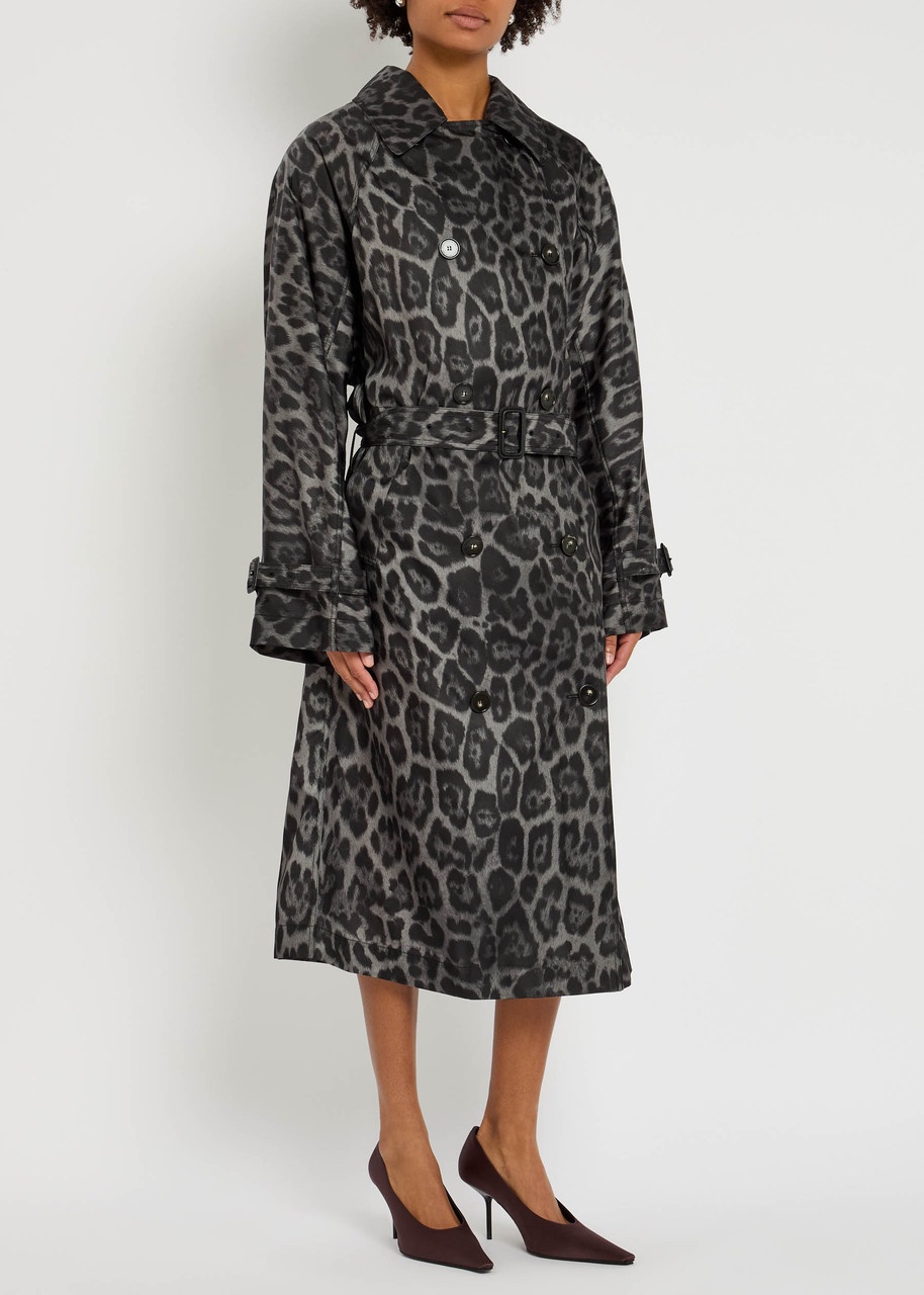 Stella Mccartney Leopard-print Shell Trench Coat - 2