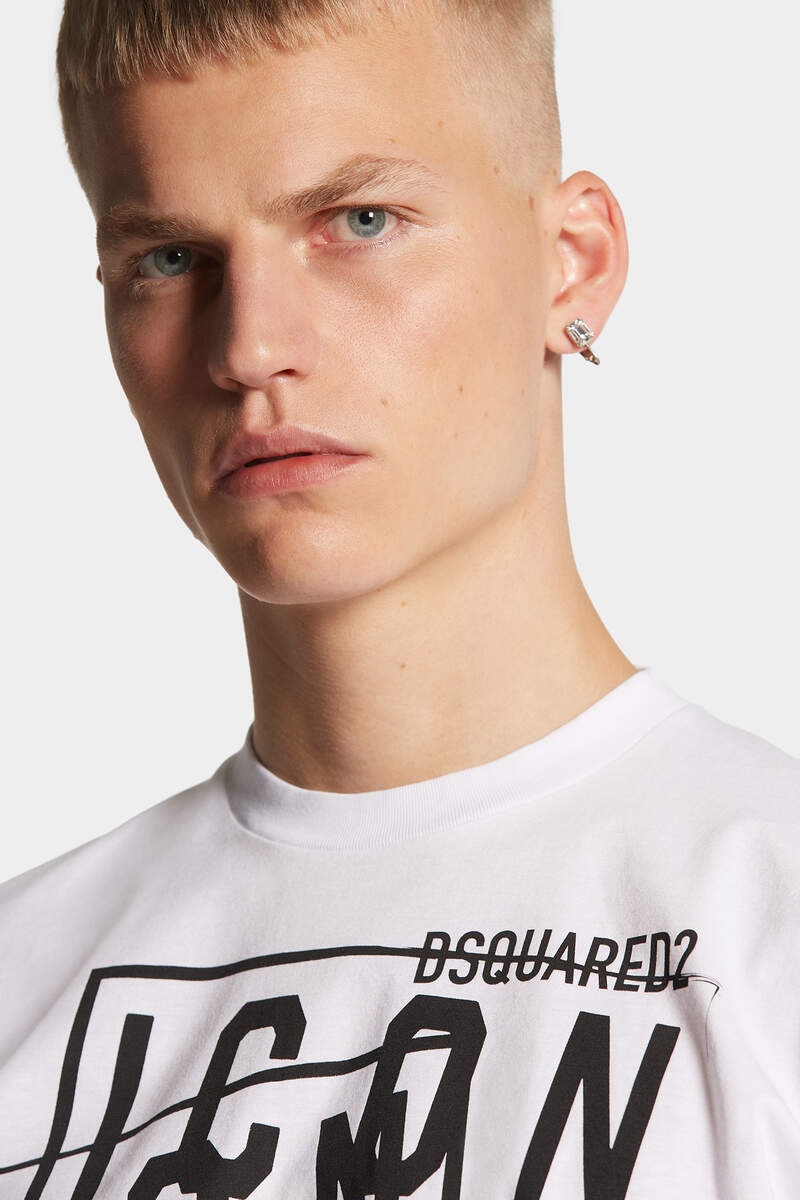 DSQUARED2 ICON STAMPS COOL FIT T-SHIRT | REVERSIBLE