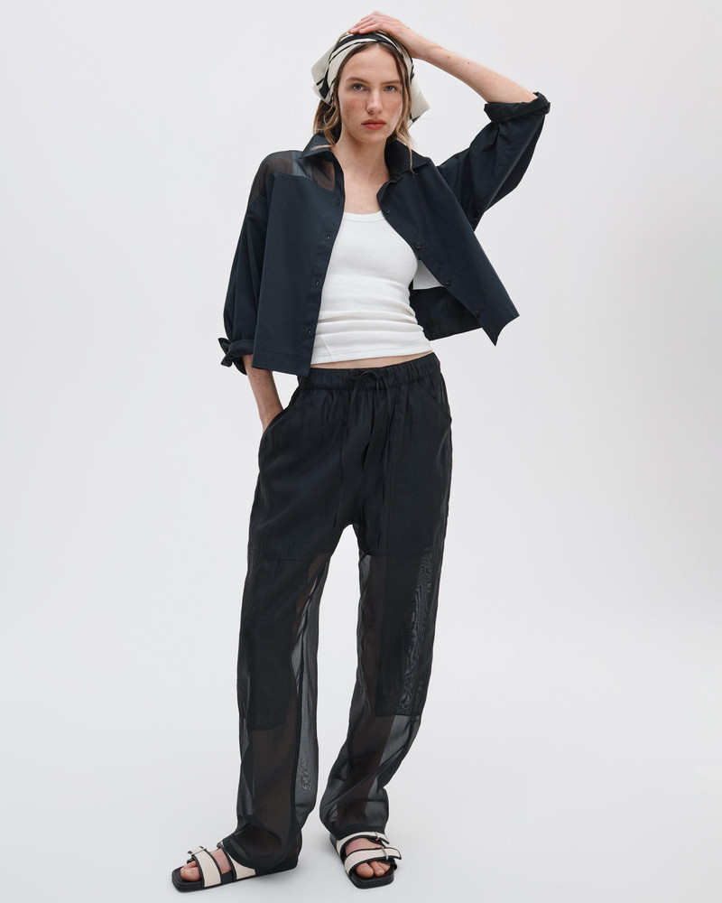 rag & bone Elly Poplin-Organza Shirt outlook