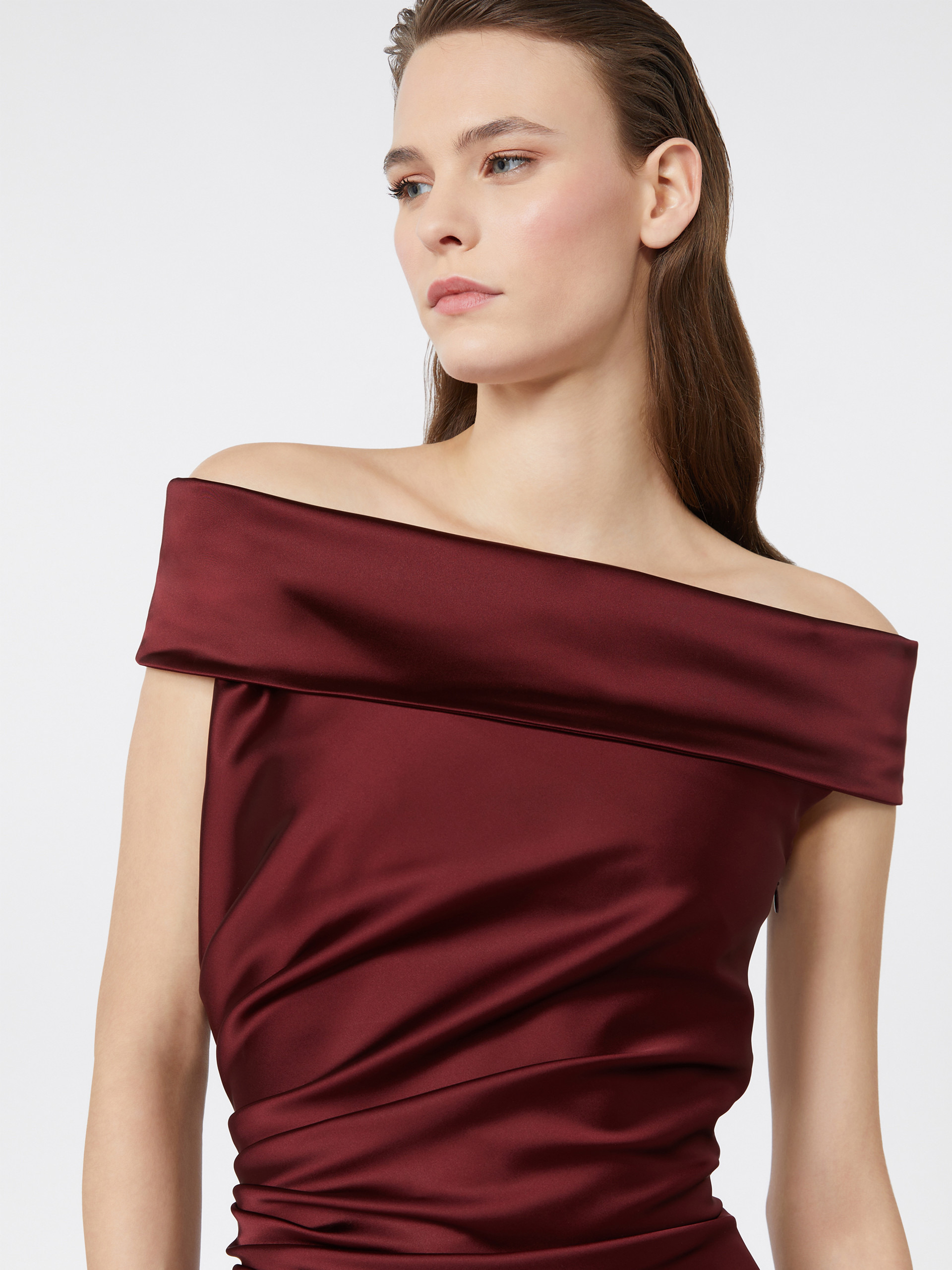 OPACO Long stretch satin dress - 5