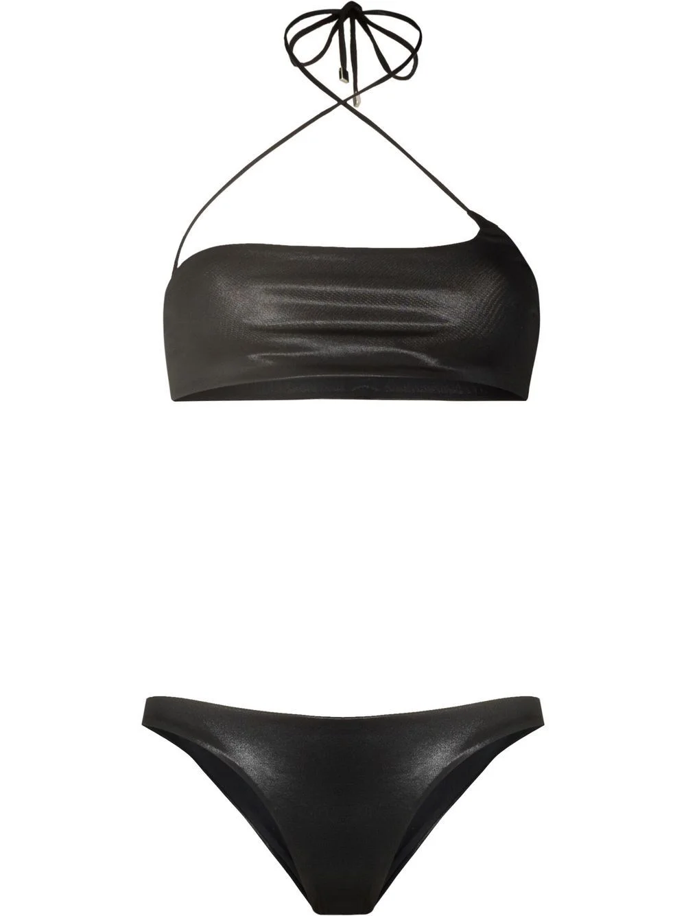 crossover-strap detail bikini set - 1