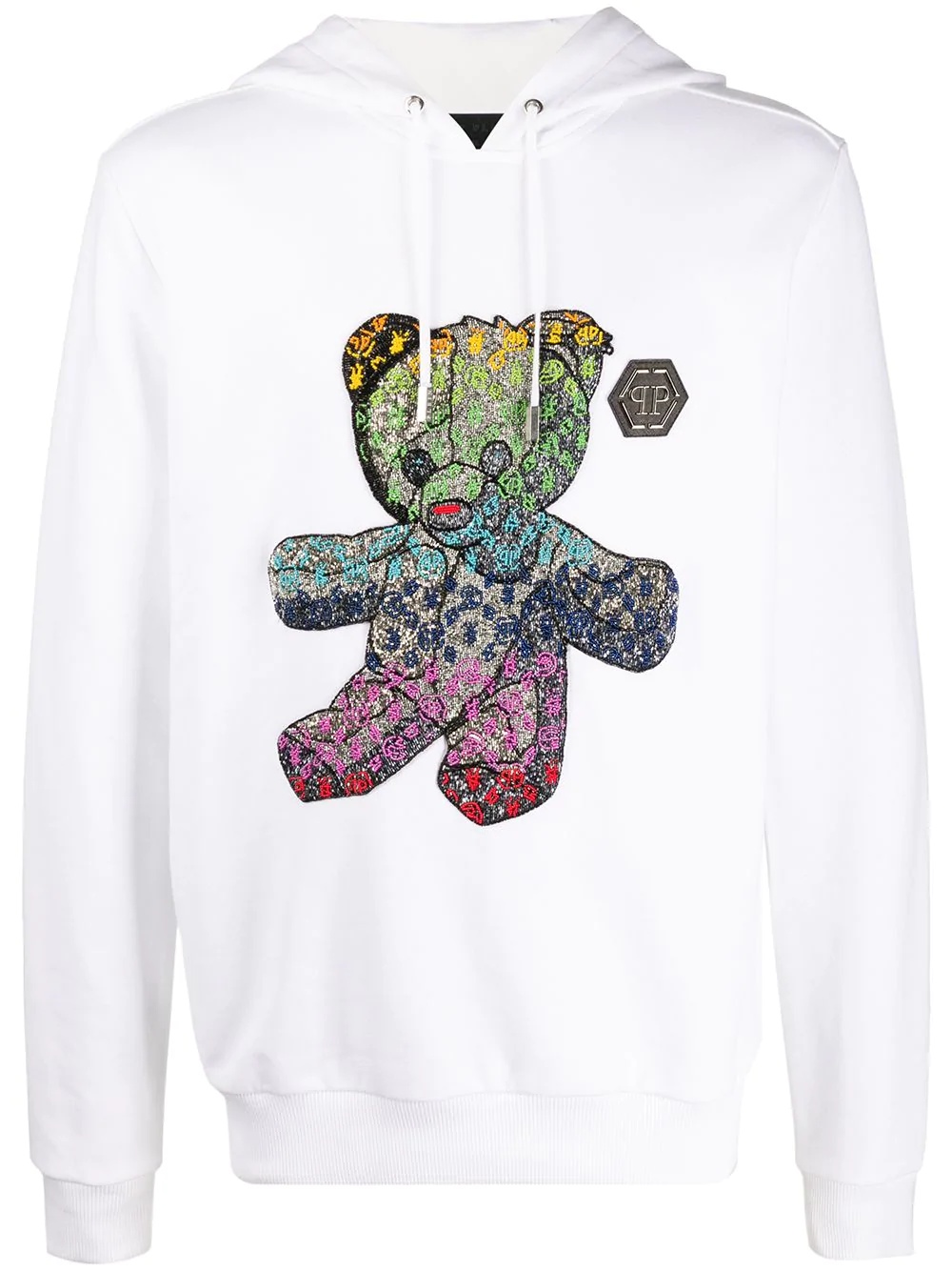 beaded bear hoodie - 1