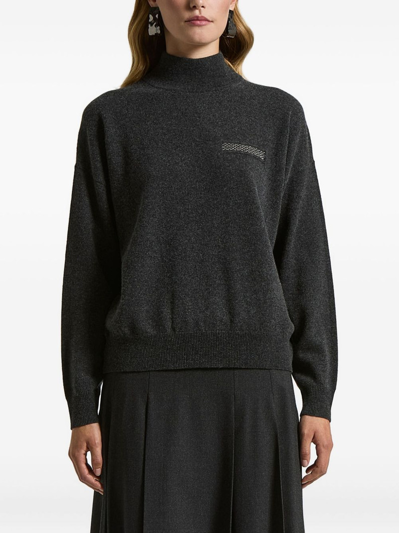 high-neck embellished sweater 1