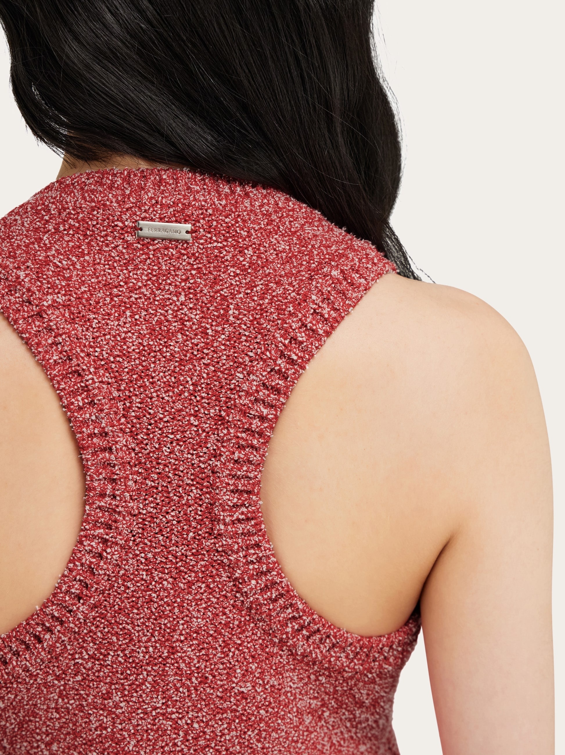 Bouclé V-neck tank - 5