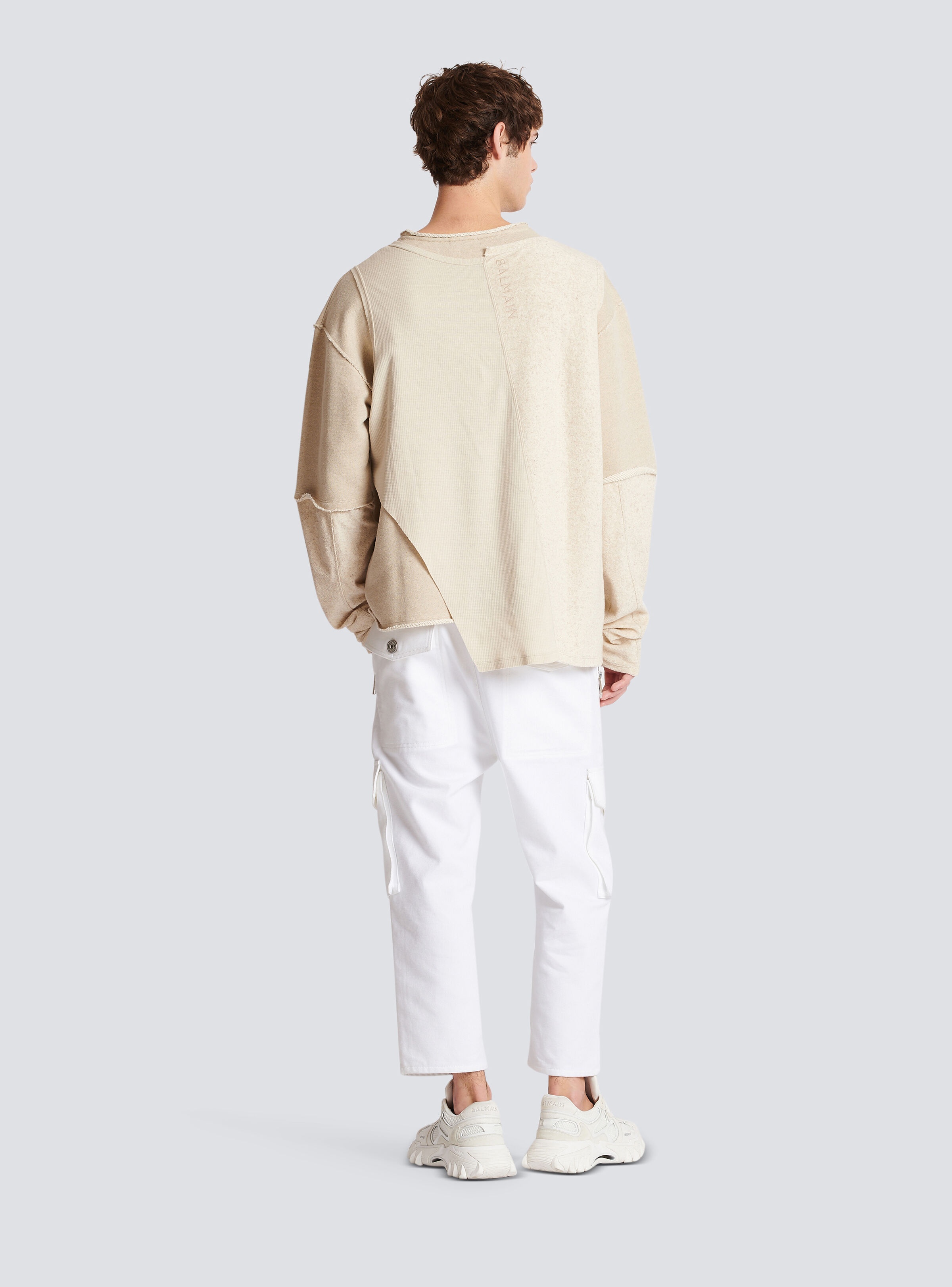 Long-sleeved multi-material T-shirt - 4