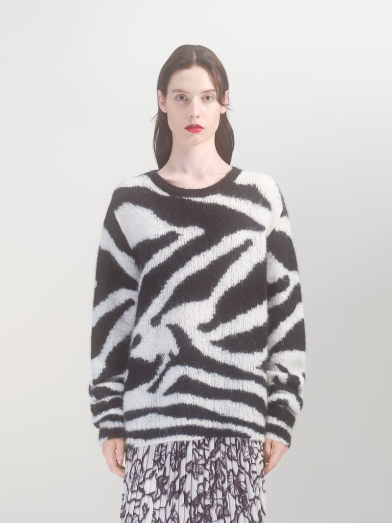 Dries Van Noten LONG ZEBRA SWEATER outlook