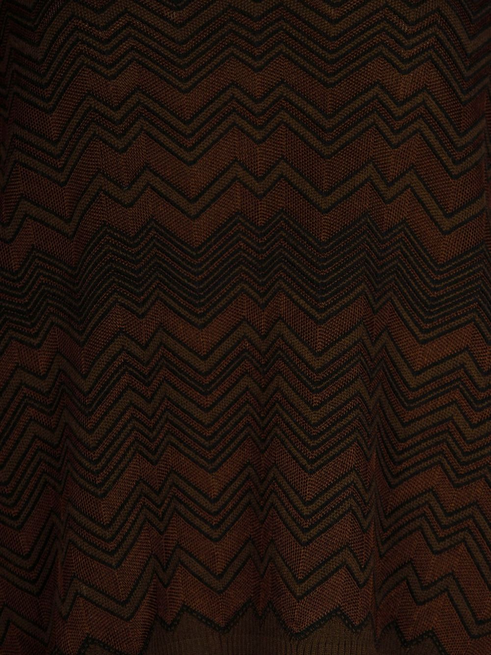 chevron-pattern v-neck sweater - 3