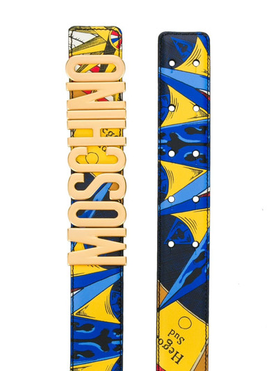 Moschino printed logo belt outlook