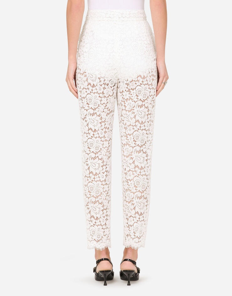 High-waisted cordonetto lace pants - 2