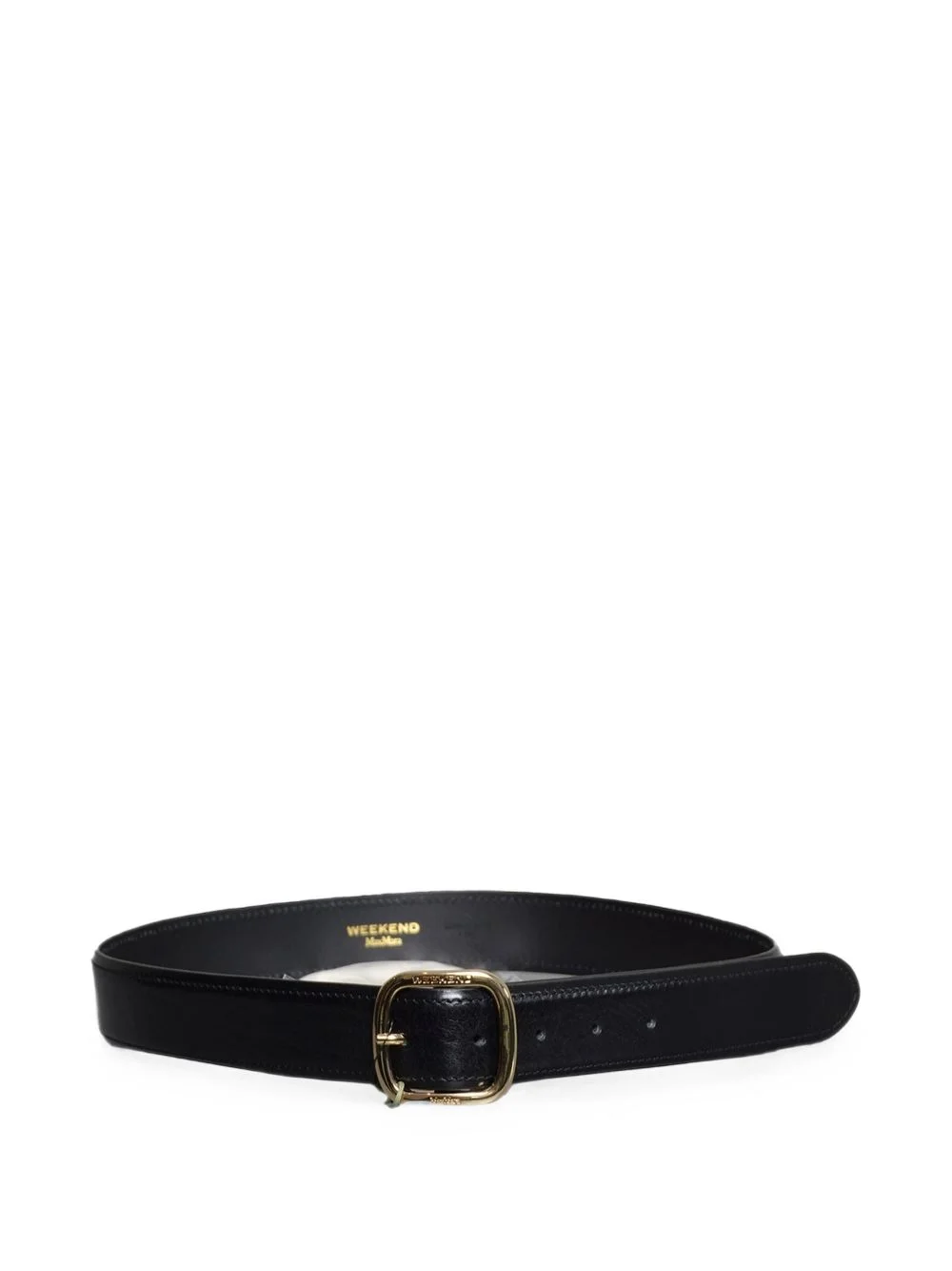 buckle-fastening leather belt - 1