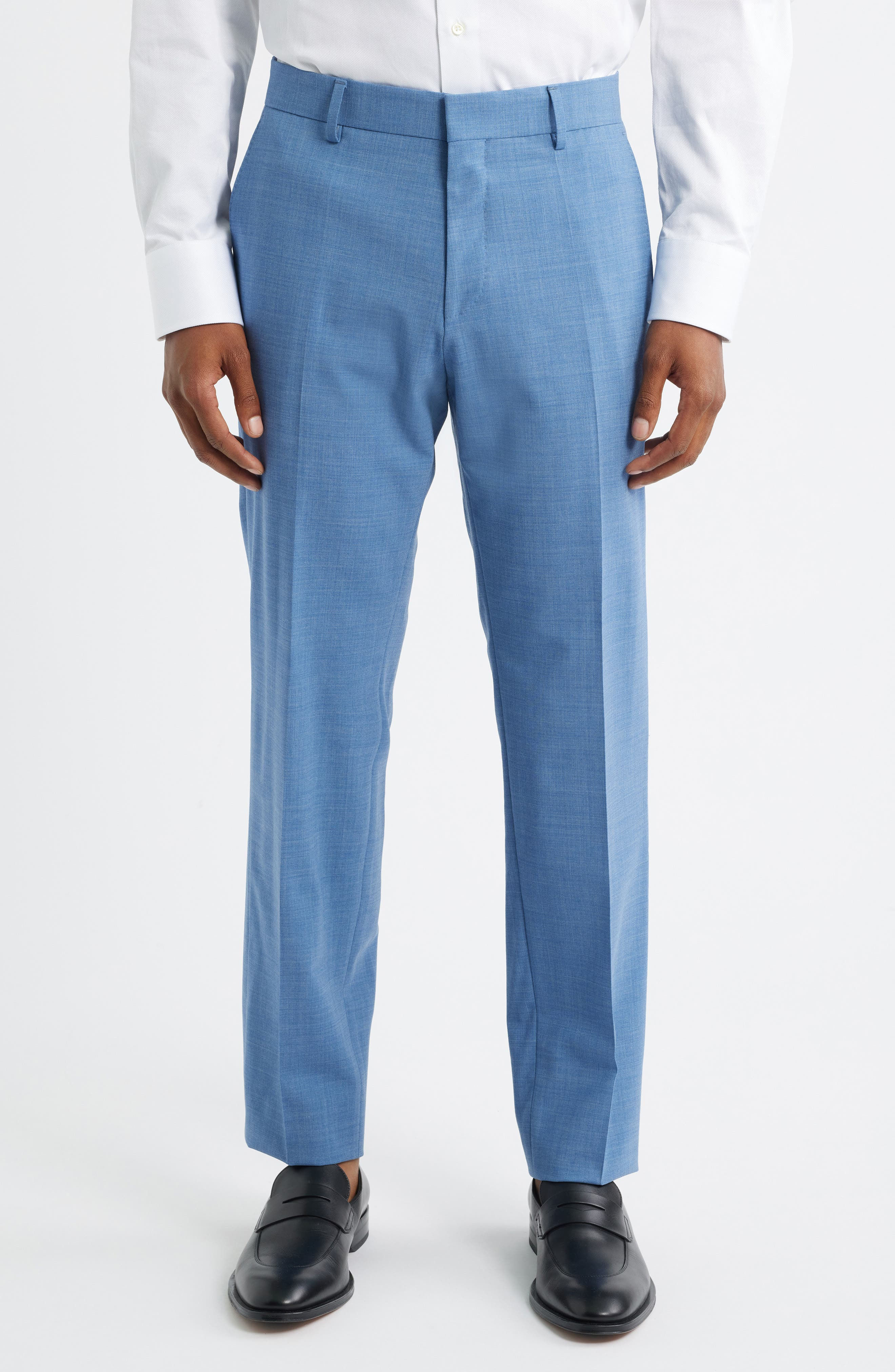 BOSS Huge Stretch Wool Suit in Open Blue at Nordstrom - 6