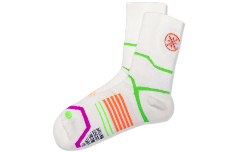 Li-Ning Way Of Wade Basketball Socks 'White Green Purple' AWLT017-2 - 4