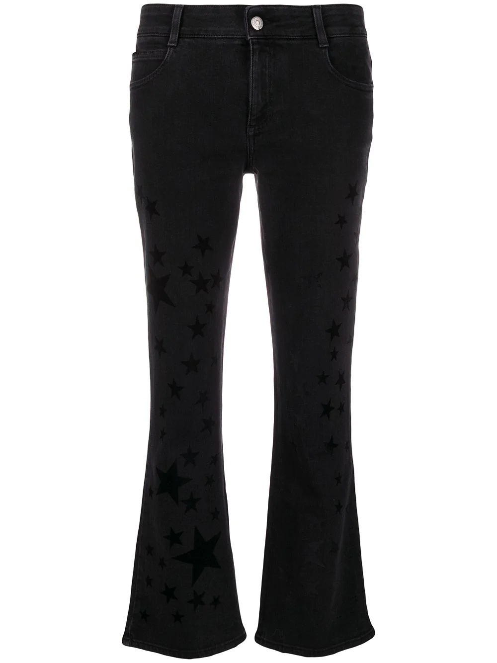 star print kick-flare jeans - 1