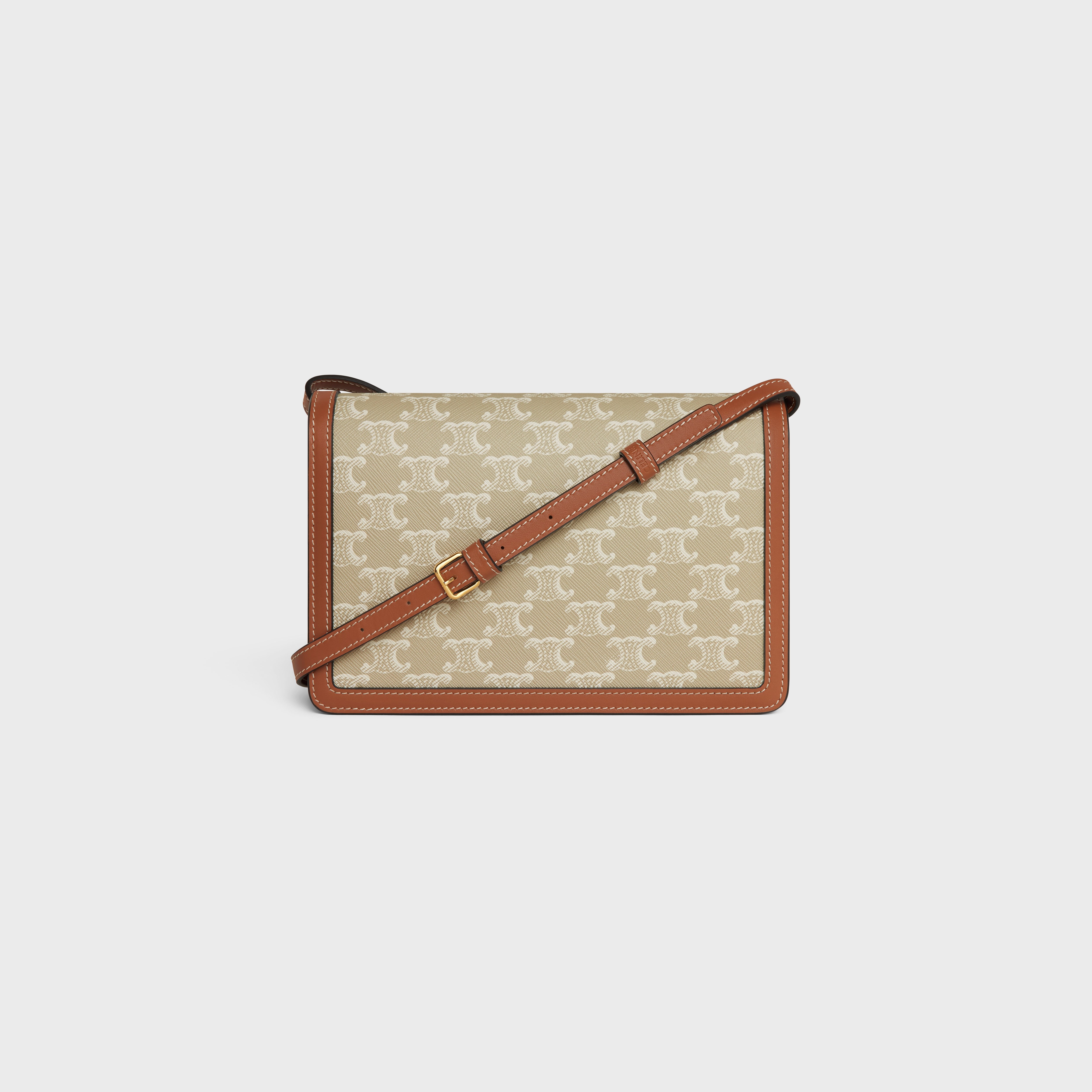 ENVELOPPE BAG in Triomphe Canvas and calfskin - 3