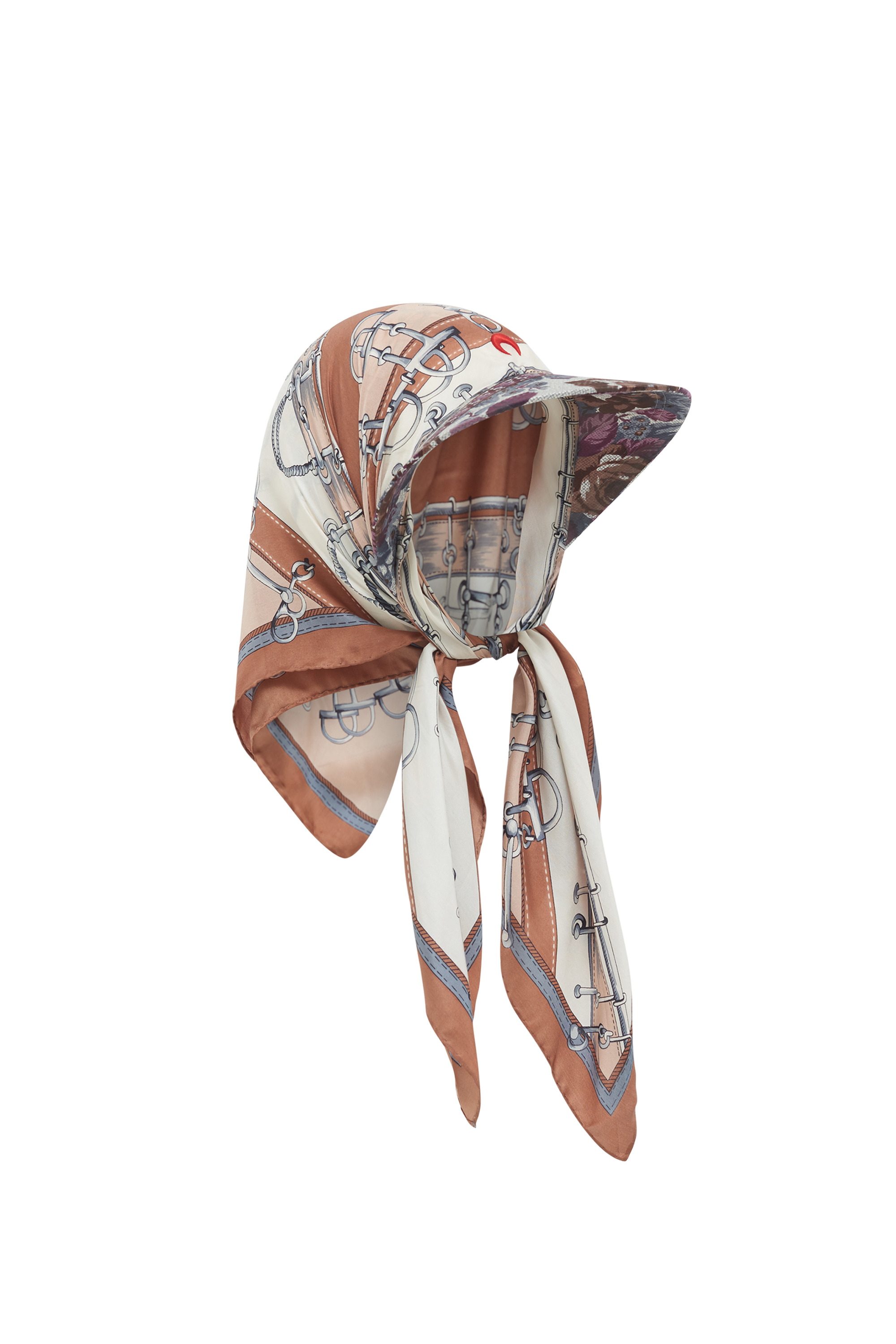 Regenerated Silk Scarves Veiled Cap - 10
