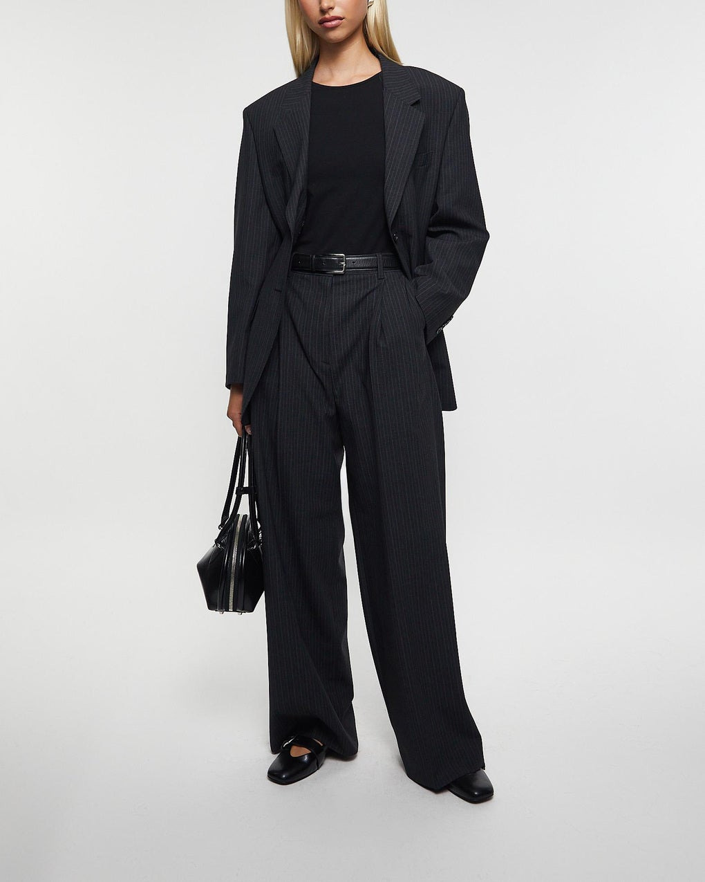 Blazer Hourglass Pinstripe  Anthracite - 3