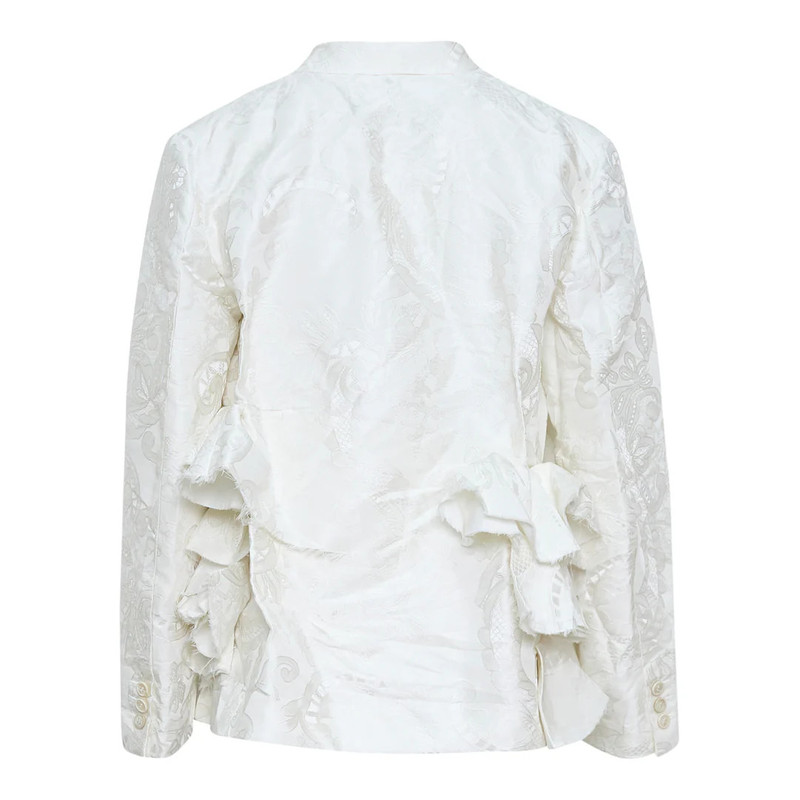 Comme Des Garçons Polyester Grosgrain Lace Pattern Jacket outlook