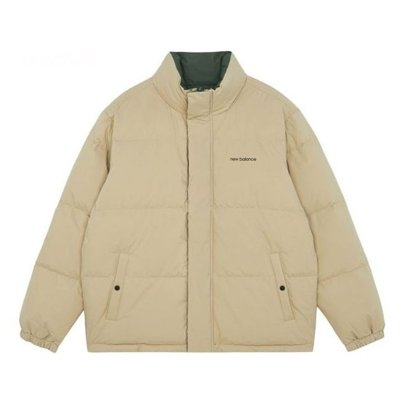 New Balance Warm and Windproof Sports Down Jacket 'Beige Grey' AMJ14306-BEI - 1