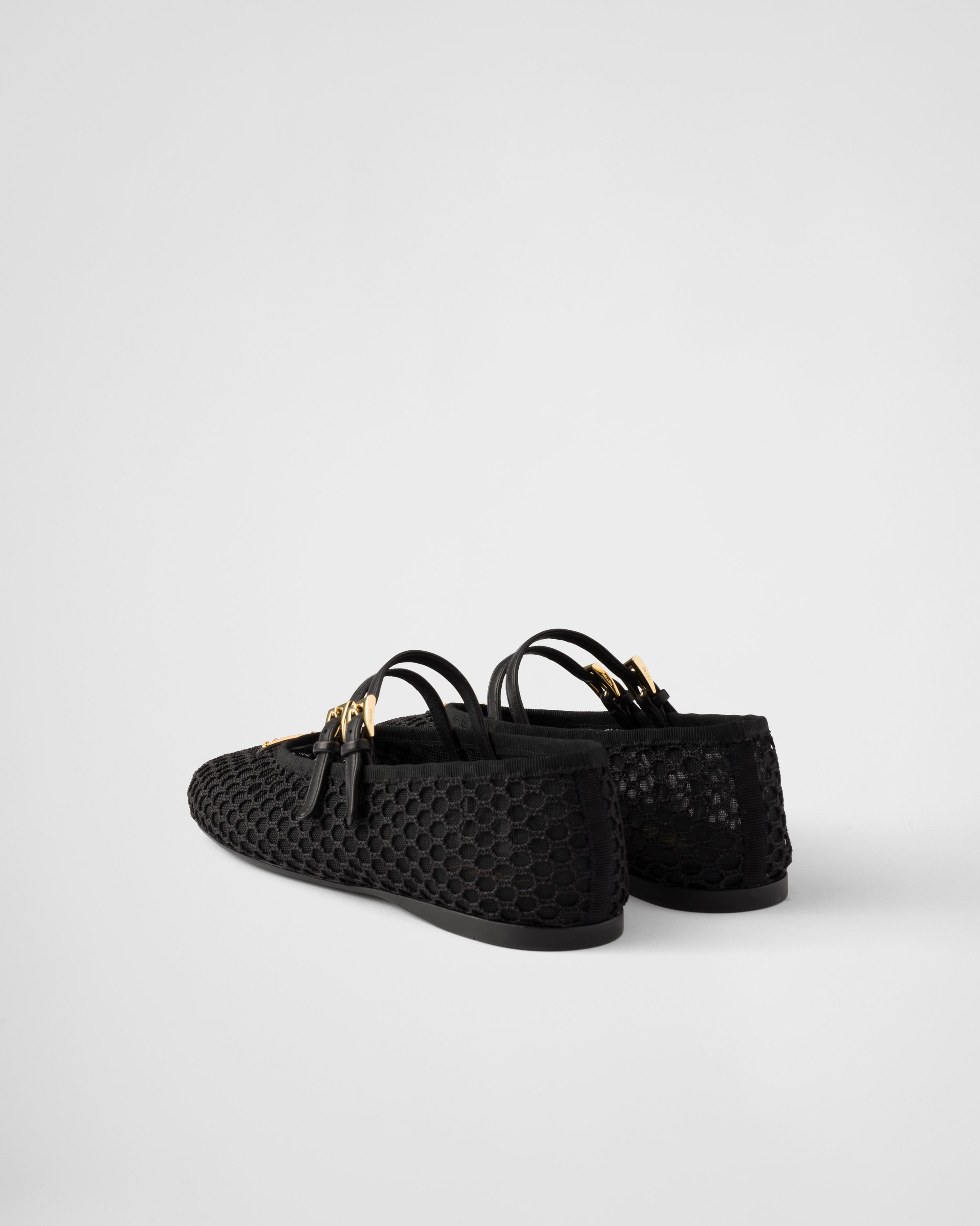 Mesh fabric ballerinas - 4