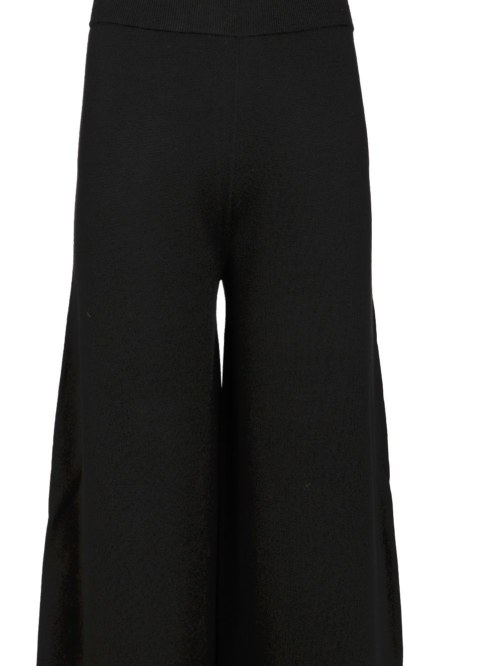 Nigeria Wool Knit Baloon Pants Drawstrings On Hem Trousers Black - 4