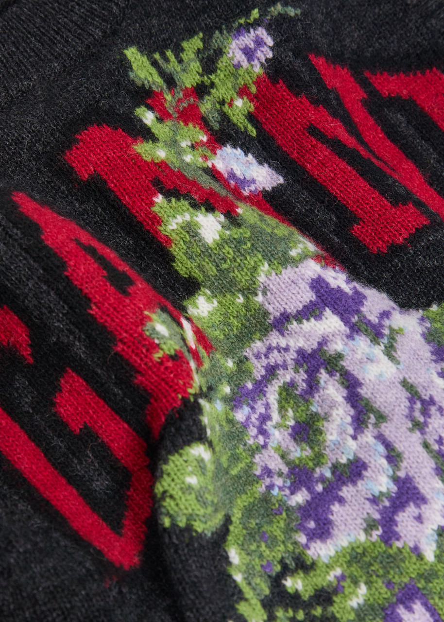 Ganni Floral-intarsia Wool-blend Vest - 5